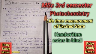 Lifetime measurement of Excited State • photochemistry • Spectroscopically method • Flash photolysis [upl. by Enywad]