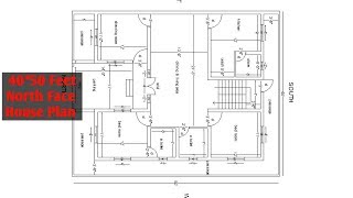 40x50 north facing house plan  3 bhk north face house plan with parking [upl. by Nnayllek]