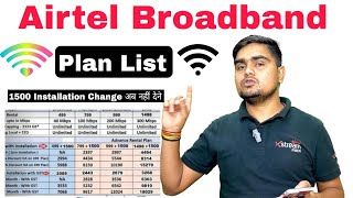 Airtel WiFi Plans 2024  Airtel Broadband Plans  Airtel Wifi Pack Plan List  The Power Technical [upl. by Nefets]