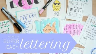 Simple Hand Lettering One Trick Many Fonts [upl. by Lynnette]