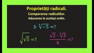 Comparare radicali proprietati radical de ordin 3 2 clasa a 10 a ExercitiiInvata Matematica Usor [upl. by Nitsirt]