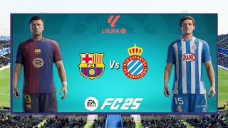 Barcelona vs RCD Espanyol  LALIGA 2425  2024 Full Match 4K  FC 25 [upl. by Arevle606]