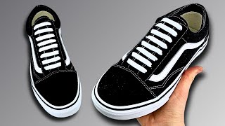 HOW TO BAR LACE VANS OLD SKOOLS BEST WAY [upl. by Aiak]