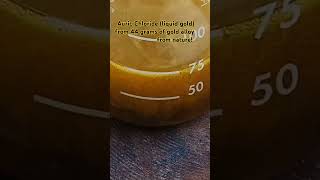 Auric Chloride liquid gold Dissolved 44 gram natural gold alloy diy gold goldrecovery forfun [upl. by Salohcin378]