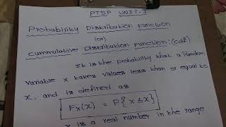 PROBABILITY DISTRIBUTION FUNCTION amp PROBABILITY DENSITY FUNCTION  PROPERTIES [upl. by Aisak]