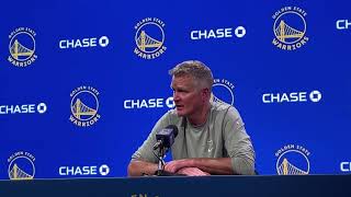 Golden State WarriorsSteve Kerr Post Practice 102124 [upl. by Zetrok]