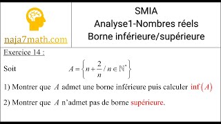 Exercice 14 SMIAMIP Analyse1  Nombres réels [upl. by Nuavahs]