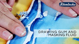 Application of the medium Drawing gum and masking fluid [upl. by Newbold]