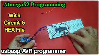 How to Flash Atmega32 IC  flash atmega32 using USBasp Programmer atmega32 atmega32flash [upl. by Yaluz196]