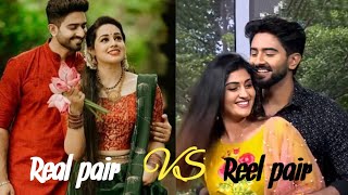 Real pair VS Reel pair  kannana kanne serial rahul ravi lakshmi nair nimeshika [upl. by Sitoel]