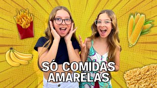 24 HORAS SÓ COMENDO COMIDAS AMARELAS [upl. by Yenaffit]