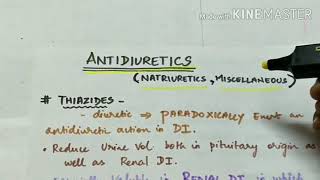 Antidiuretics Natriuretics and miscellaneous  Pharmacology  Handwritten notes [upl. by Medeah]