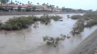 Hyper lapse of the Rillito River flowing [upl. by Berhley522]