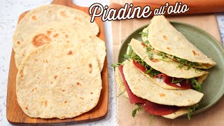 PIADINE MORBIDISSIME SENZA LIEVITO  allolio doliva  Ricetta semplice LifeampChiara [upl. by Nelleyram]