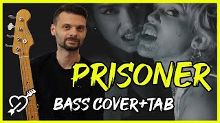 Prisoner  Miley Cyrus ft Dua Lipa Bass Cover  TAB [upl. by Aynwat]