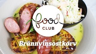 Brännvinsostkorv med äppelcoleslaw  Steg för steg  FoodClub [upl. by Meid569]