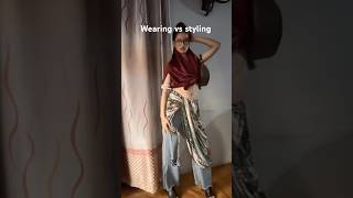 Wearing vs styling 🤌  Fashion   dressing  inspire styling fashion [upl. by Airdnoed]