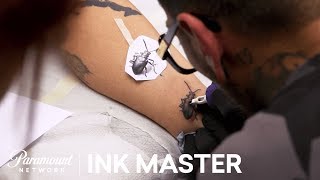 Micro Realistic Tattoo Technical Application  Flash Challenge  Ink Master Return of the Masters [upl. by Channing905]