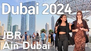 Dubai 4K Beautiful JBR Ain Dubai Walking Tour 2024 🇦🇪 [upl. by Wahs374]