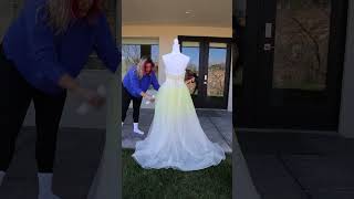 I made a Sunset Ombré WEDDING DRESS [upl. by Chenee]