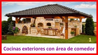 Cocinas exteriores con comedor ✨✔ 1ra parte [upl. by Vanthe]