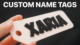 How to Design amp 3D Print Custom Name Tags [upl. by Rednijar]