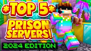 TOP 5 PRISON SERVERS 2024 EDITION  Best Minecraft OP Prison  18119120BEDROCK SERVER [upl. by Ainafetse809]