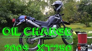 Yamaha XT250 Oil Change [upl. by Cyn]