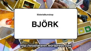 Materialkunskap Björk [upl. by Ydoc]