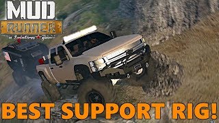 SpinTires Mud Runner MODS  Duramax Welding Rig BEST SCOUTSUPPORT VEHICLE [upl. by Ahsoyem]