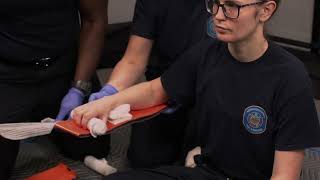 EMTParamedic Hand Wrist Forearm Injury Treatment Demonstration [upl. by Courtenay880]