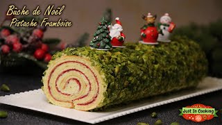 ❅ Recette de Bûche de Noël Pistache Framboise ❅ [upl. by Aened514]