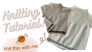 How to knit a baby dress FULL TUTORIAL  Knit the Nawara Dress stepbystep [upl. by Aital]