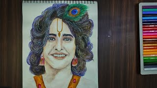 Krishna drawing easy how to draw Krishna [upl. by Curr]