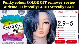 Punky colour COLOR OFF remover review and demoIs it really GOOD or really BAD [upl. by Yorztif]