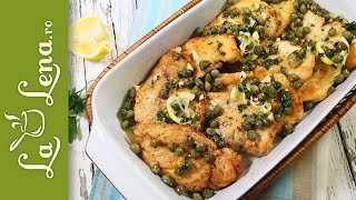 Chicken Piccata  sau Piept de pui la tigaie cu sos de lamaie si capere [upl. by Limbert]