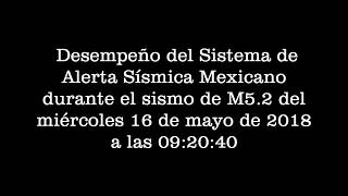 Operacion del SAMEX en el sismo del 16 de Mayo de 2018 [upl. by Cardon]