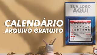 CALENDÁRIO DE PAREDE 2022  Arquivo Gratuito [upl. by Daeriam]