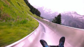 Oeschinensee Alpine Coaster  4K  Switzerland [upl. by Seugram442]