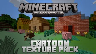 Minecraft Xbox  TESTONS LE quotCARTOON TEXTURE PACKquot  WTF  FR [upl. by Yalonda89]