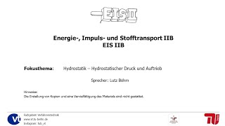 EIS IIB Fokusthema 3 Hydrostatischer Druck und Auftrieb [upl. by Nytsyrk]