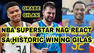 NBA SUPERSTARS NAG REACT SA HISTORIC WIN NG GILAS [upl. by Hum826]