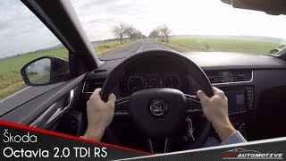 Skoda Octavia RS TDI DSG POV Test Drive  Acceleration 100  200 kmh [upl. by Woo]