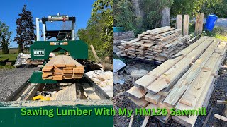 Sawing Lumber On My Woodland Mills HM126 Sawmill soon to be portable [upl. by Silvia]