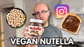 I Tried Viral Chickpea Vegan quotNutellaquot [upl. by Nalyk]