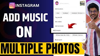 How to add music to Instagram post with multiple photos  How To Add Music To Instagram Post [upl. by Orsola604]