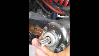 97 Honda CBR 600 F3 starter removal and replacemen [upl. by Gerius135]