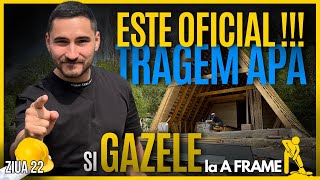 Ziua 22 🏗️ Cat costa o cabana A Frame de la A la Z⁉️  Este OFICIAL tragem APA si băgăm GAZELE 🙏🏻 [upl. by Smada]