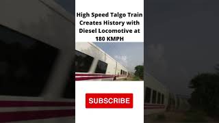 High Speed Talgo Train Creates History with Diesel Locomotive at 180 KMPH shorts [upl. by Nosidda562]