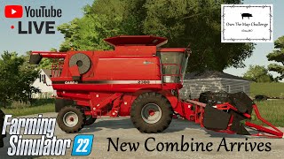 New 2388 Case Combine and Header on OTMC Farm  AlmaMO  Farming Simulator 22 [upl. by Norvan]